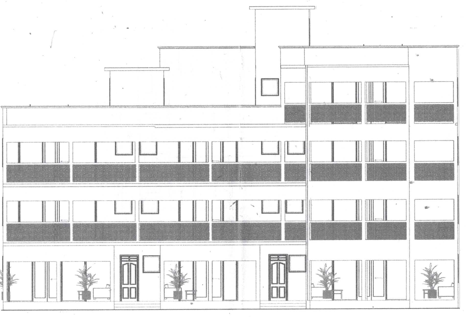 Cross-section view of apartment numbering
